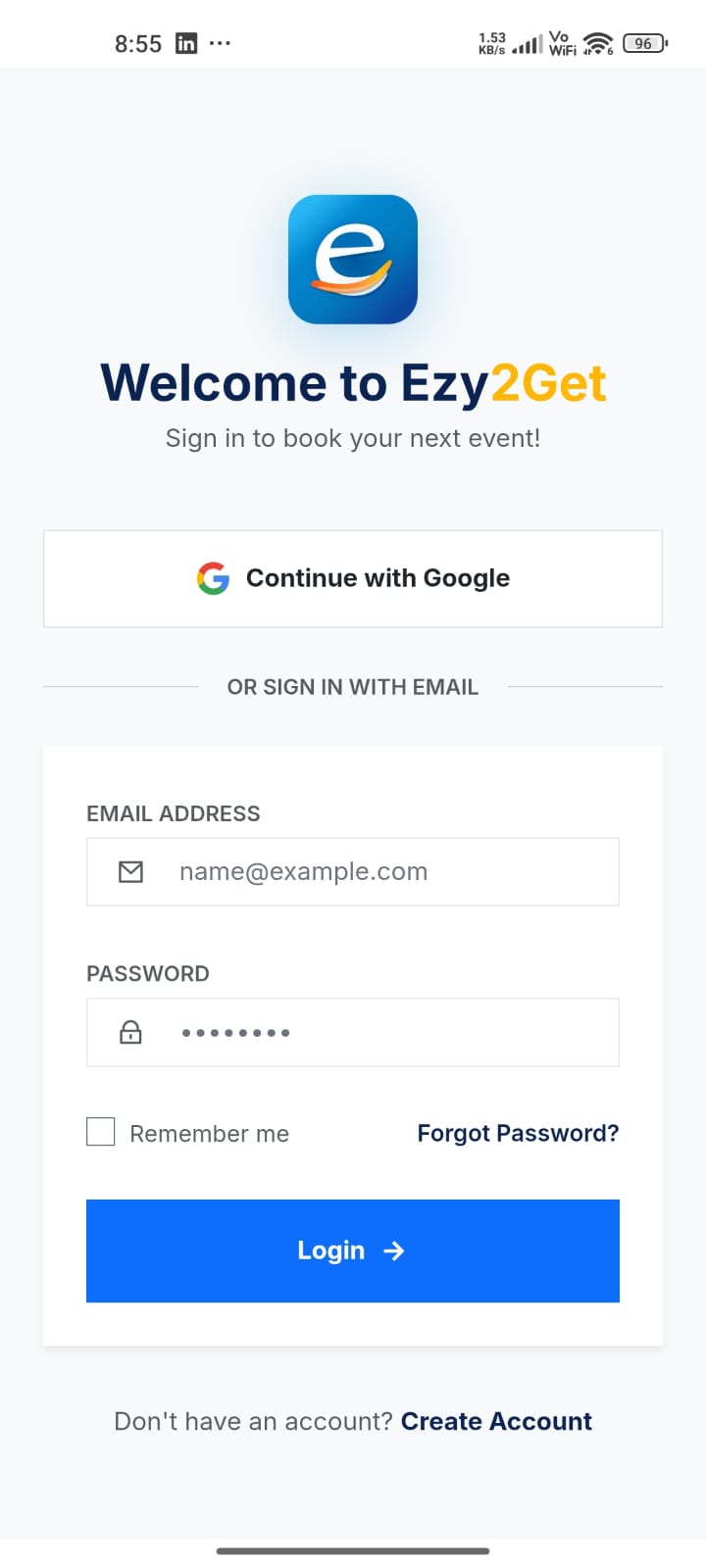 Ezy2Get App - Discover Event Categories