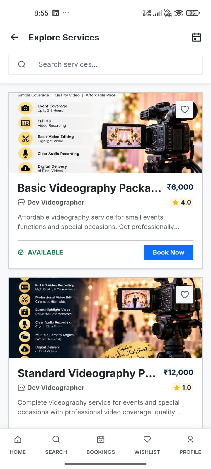 Ezy2Get App - User Profile & Bookings